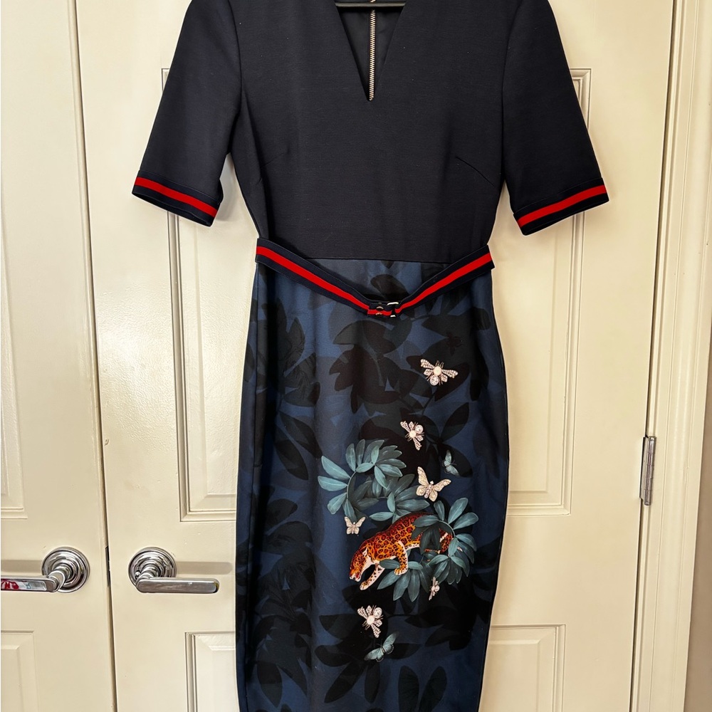 Ted Baker YALILA Houdiini print bodycon dress